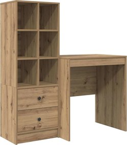 vidaXL Γραφείο με συρτάρι με ράφι με αποθήκευση 2 pcs Artisan Oak