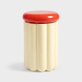 Διακοσμητικό Δοχείο Αποθήκευσης Jar Charlo Off White / Κεραμικό 20 x Ø 14.5 cm Home - &amp;k Amsterdam
