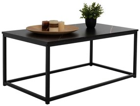 Τραπέζι Σαλονιού Saffron HM8975.13 95x55x43cm Όψη Μαρμάρου Black Melamine, Metal