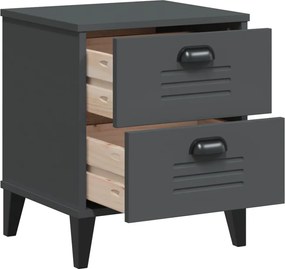 vidaXL Κομοδίνο VIKEN Ανθρακί Γκρι από Επεξεργασμένο Ξύλο