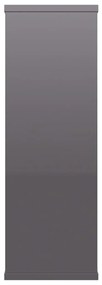 vidaXL Ραφιέρα Τοίχου Γυαλιστερό Γκρι 104 x 20 x 58,5 εκ. Μοριοσανίδα