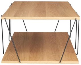 Τραπέζι σαλονιού Tars pakoworld sonoma-μαύρο 120x50x30εκ
