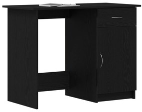 vidaXL Γραφείο Μαύρο Δρυς 100x50x76 εκ από Επεξεργασμένο Ξύλο