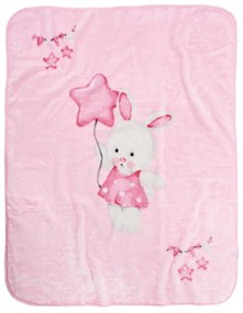 DAS BABY ΚΟΥΒΕΡΤΑ ΚΟΥΝΙΑΣ VELOUR 110X140 RELAX 4917 PINK