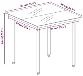 vidaXL Σετ Τραπεζαρίας Κήπου 5 Τεμαχίων Καφέ