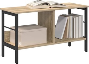 vidaXL Ράφι Βιβλίων 2 επιπέδων 82 x 32 x 47 εκ. Επεξεργασμένο Ξύλο