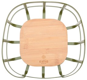 Φρουτιέρα Bamboo Essentials Με Ατσάλι Λαδί - Estia