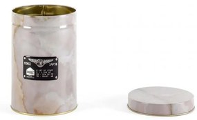 Κουτί Μεταλλικό Με Καπάκι Alumarble Round D11 h.15 Beige Seletti Metal