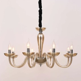 Πολυέλαιος 8Φ BLK82188PCNC Cognac Crystal, Metal