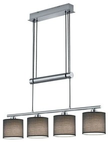 Φωτιστικό Οροφής - Ράγα Garda 305400411 Grey Trio Lighting Metal, Fabric
