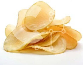 Σετ των 2 Intra Συλλεκτικό Ξύλινο Παζλ Plywood 4mm - Σωρός από πατατάκια σε λευκό φόντο Σε Ξύλινο Κουτί - Διαστάσεις: 10x10 cm – 25 κομμάτια