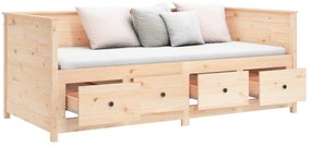 vidaXL Κρεβάτι ημέρας χωρίς στρώμα 100x200 cm Στερεό ξύλο πεύκο