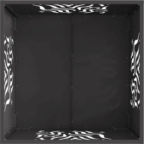 vidaXL Φωτιά Μαύρο 60 x 60 x 40 cm Ατσάλι