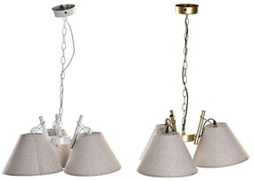 Φωτιστικό Οροφής DKD Home Decor 50 x 46 x 30 cm Χρυσό Μέταλλο Λευκό 50 W (x2)