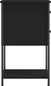 vidaXL Κομοδίνο Μαύρο 32 x 42 x 70 εκ. από Επεξεργασμένο Ξύλο