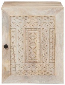 vidaXL Ντουλάπι Μπάνιου Λευκό 38 x 33.5 x 160 εκ Στερεό Ξύλο Μάνγκο