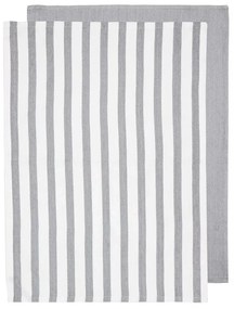 Πετσέτες Κουζίνας Raya (Σετ 2Τμχ) 33647 50x70cm White-Grey Ladelle Bamboo, Βαμβάκι