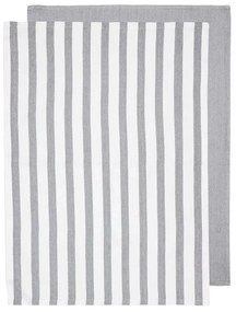 Πετσέτες Κουζίνας Raya (Σετ 2Τμχ) 33647 50x70cm White-Grey Ladelle Bamboo, Cotton