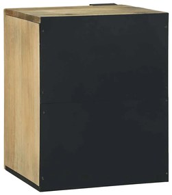 vidaXL Ντουλάπα του Νιπτήρα με ράφι Καφέ, Μαύρο 38 x 33.5 x 48 εκ.