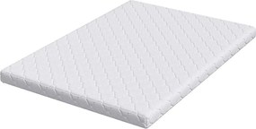 vidaXL Στρώμα Λευκό 140 x 200 cm Ζακάρ ύφασμα