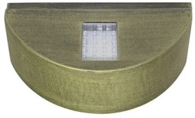 Απλίκα Φωτιστικό Τοίχου LED 1,6W Ημικύκλιο Διπλής Κατεύθυνσης ΙΡ54 Θερμό Φως 22x9 Lumen-9-701567100-Ορείχαλκος 9-701567100