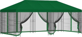 vidaXL Κιόσκι με Πλαϊνές Τοίχους 6 x 3 m Πράσινο