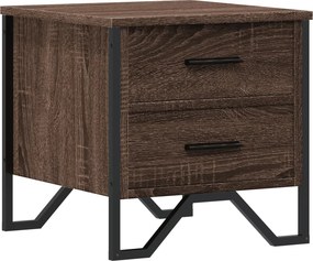 vidaXL Κομοδίνο Καφέ Δρυς 40x41x40 εκ. από Επεξεργασμένο Ξύλο