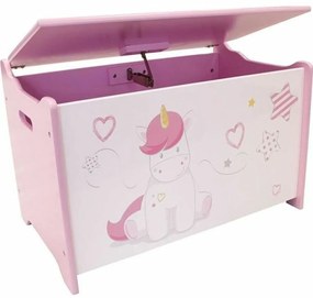 Μπαούλα Fun House Unicorn Ροζ Λευκό Ξύλο