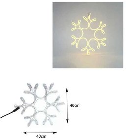 Χιονονιφάδα Led Θερμό Φως με καλώδιο - Christmas snowflake light LED