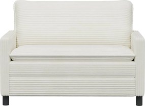 vidaXL Καναπές Κρεμ 126 x 81 x 87,5 εκ Πολυεστέρας