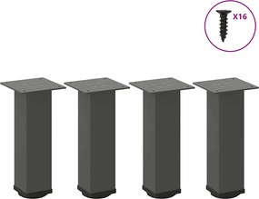 vidaXL Πόδια Τραπεζιού Σαλονιού 4 τεμ. Ανθρακί 30-32 εκ. Ατσάλι