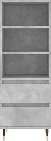 vidaXL Ντουλάπι Γκρι Σκυρ. 40x36x110 εκ. από Επεξεργασμένο Ξύλο