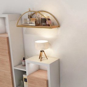 Wall Shelf Dekoratif Duvar Rafı 2 Gold
Brown