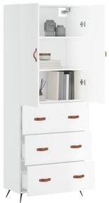 vidaXL Ντουλάπι Λευκό 69,5x34x180 εκ. από Επεξεργασμένο Ξύλο