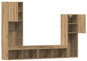 vidaXL Ντουλάπι TV 4 pcs artisan δρυς 40.5 x 30 x 102 εκ.