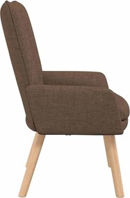 vidaXL Πολυθρόνα Καφέ 63 x 67 x 94 εκ. Ύφασμα και κόντρα πλακέ