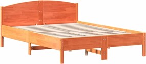 vidaXL Σκελετός Κρεβ. Χωρίς Στρώμα Καφέ Κεριού 160x200 εκ Μασίφ Πεύκο