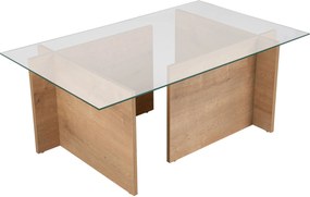 Τραπεζάκι Σαλονιού Δρυς Μελί VETRINO 105x65x40