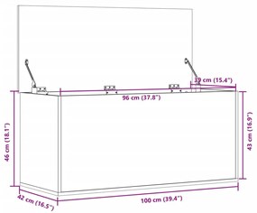 ΚΟΥΤΙ ΑΠΟΘΗΚΕΥΣΗΣ ΓΚΡΙ SONOMA 100X42X46 ΕΚ. ΕΠΕΞΕΡΓΑΣΜΕΝΟ ΞΥΛΟ 840665