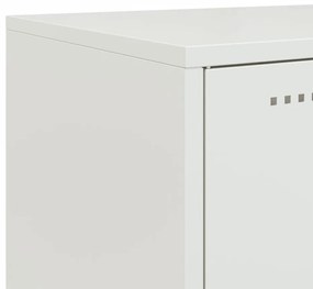 Ντουλάπι Λευκό 100,5x39x107 εκ. Ατσάλινο - Λευκό