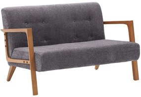 Καναπές Διθέσιος Kemer Chenille 825BLC2944 114x85x80cm Grey