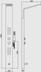 Karag Nero A7304B - Στήλη υδρομασάζ