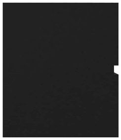 vidaXL Ντουλάπι Νιπτήρα Μαύρο 100x38,5x45 εκ. από Επεξ. Ξύλο
