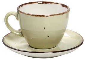 Φλυτζάνι Καφέ 350ml + Πιατάκι Espiel Terra Green TLH110K6