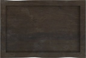 vidaXL Επιφ. Τραπεζιού Σκ Καφέ 60x40x(2-4)εκ Επεξ Μασίφ Ξύλο Live Edge