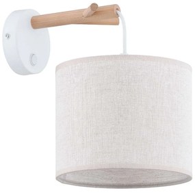 Φωτιστικό Τοίχου - Απλίκα Albero Linen 6555 1xΕ27 15W Φ28,5cm 35cm Beige TK Lighting