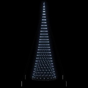 vidaXL LED Χριστουγεννιάτικο Δέντρο Κρύο Λευκό 500 cm Μέταλλο
