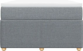 vidaXL Κρεβάτι Boxspring με Στρώμα Ανοιχτό Γκρι 120x200 εκ. Υφασμάτινο