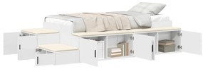 vidaXL Κρεβάτι αποθήκευσης  Λευκό 90x190 εκ.