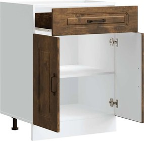 vidaXL ντουλάπι βάσης κουζίνας Kalmar Καπνιστή δρυς Επεξεργασμένο Ξύλο